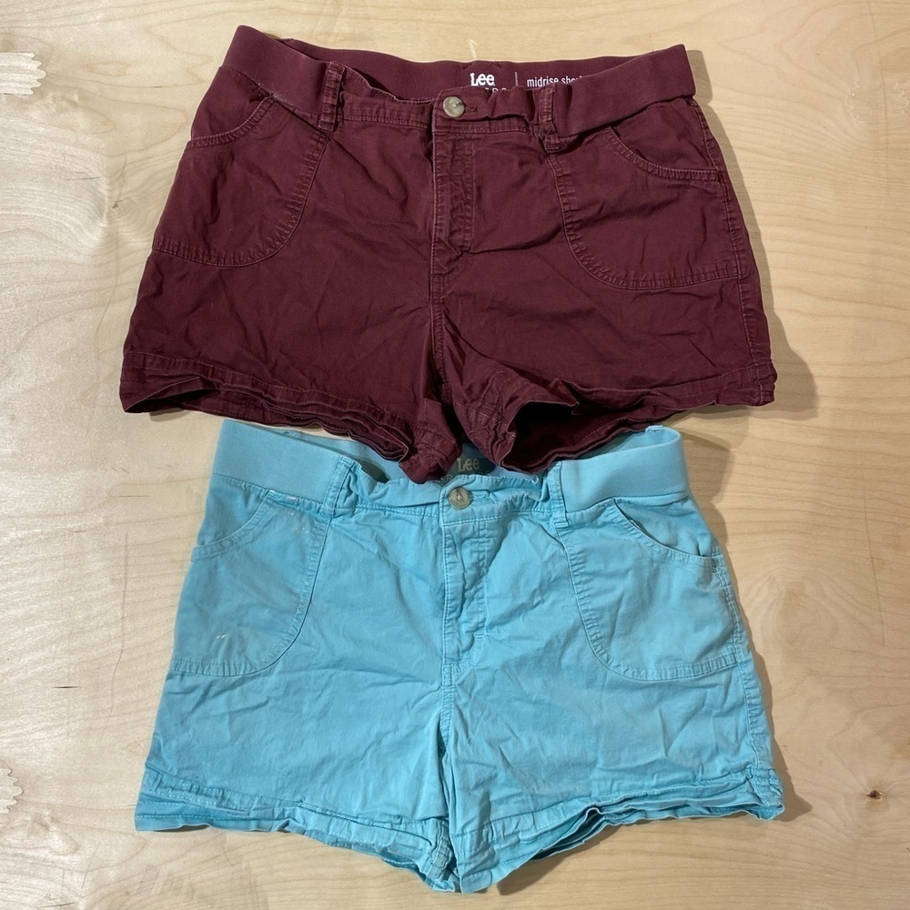 2 Pair Lee Riders Mid Rise Shorts 14M (HR)